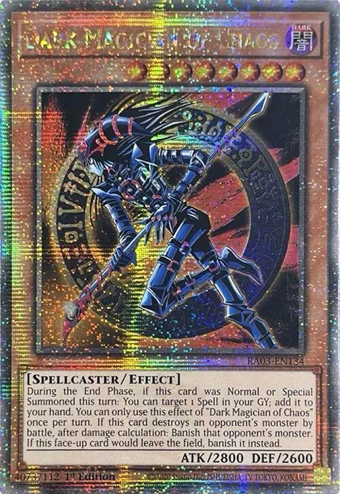 Dark Magician of Chaos Quarter Century Secret Rare RA03-EN134 Yu-Gi-Oh card from Quarter Century Bonanza