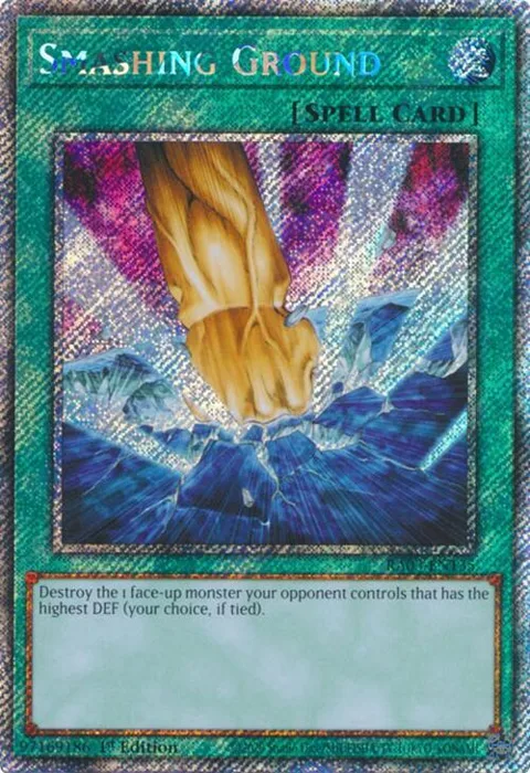Smashing Ground Platinum Secret Rare RA03-EN135 Yu-Gi-Oh card from Quarter Century Bonanza