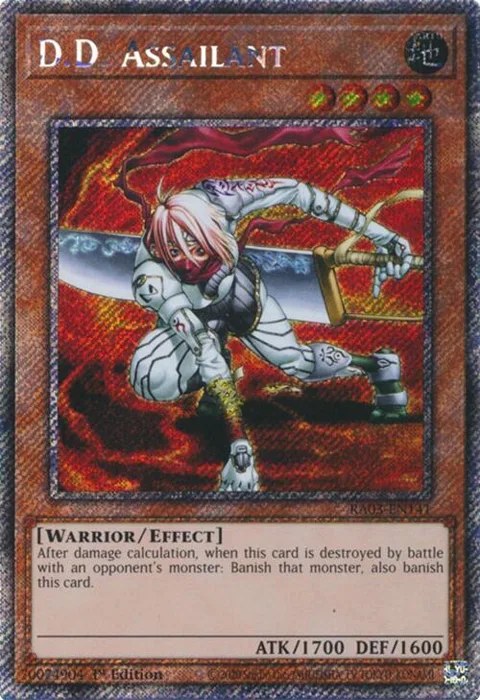 D.D. Assailant Platinum Secret Rare RA03-EN141 Yu-Gi-Oh card from Quarter Century Bonanza