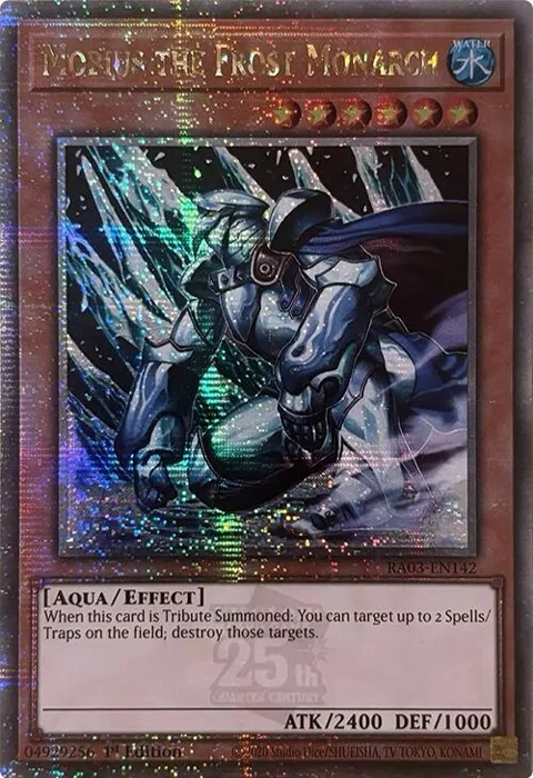 Mobius the Frost Monarch Quarter Century Secret Rare RA03-EN142 Yu-Gi-Oh card from Quarter Century Bonanza