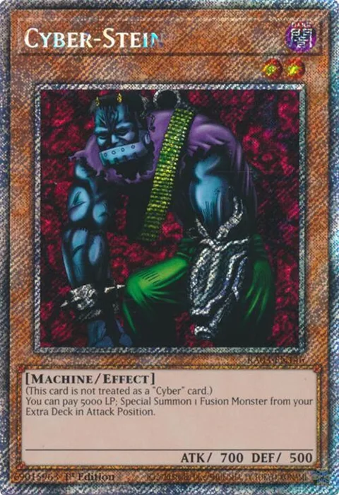 Cyber-Stein Platinum Secret Rare RA03-EN146 Yu-Gi-Oh card from Quarter Century Bonanza
