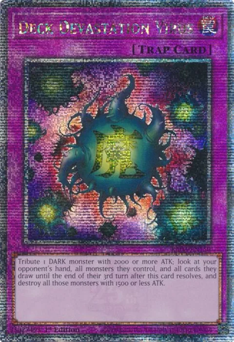 Deck Devastation Virus Quarter Century Secret Rare RA03-EN150 Yu-Gi-Oh card from Quarter Century Bonanza