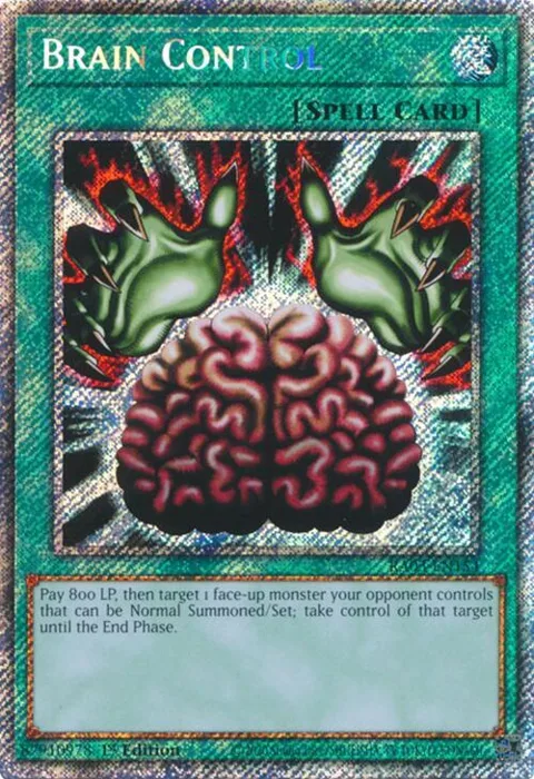 Brain Control Platinum Secret Rare RA03-EN154 Yu-Gi-Oh card from Quarter Century Bonanza