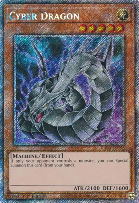 Cyber Dragon Platinum Secret Rare RA03-EN155 Yu-Gi-Oh card from Quarter Century Bonanza