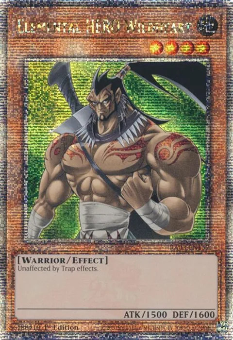 Elemental HERO Wildheart Quarter Century Secret Rare RA03-EN157 Yu-Gi-Oh card from Quarter Century Bonanza