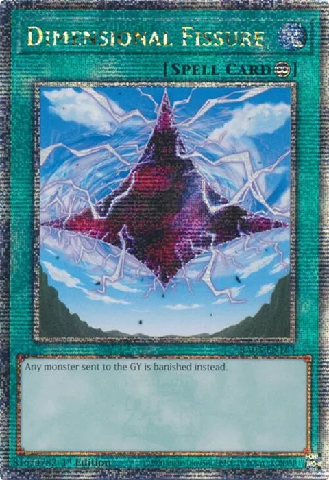 Dimensional Fissure Quarter Century Secret Rare RA03-EN163 Yu-Gi-Oh card from Quarter Century Bonanza