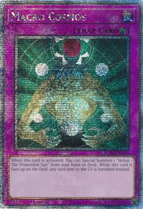 Macro Cosmos Quarter Century Secret Rare RA03-EN164 Yu-Gi-Oh card from Quarter Century Bonanza