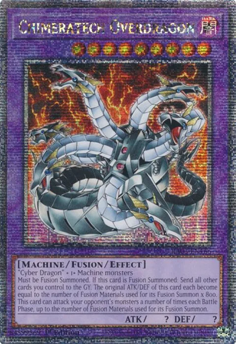 Chimeratech Overdragon Quarter Century Secret Rare RA03-EN166 Yu-Gi-Oh card from Quarter Century Bonanza