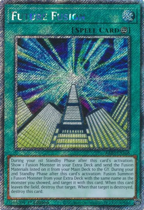 Future Fusion Platinum Secret Rare RA03-EN168 Yu-Gi-Oh card from Quarter Century Bonanza