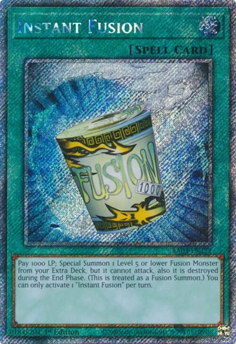 Instant Fusion Platinum Secret Rare RA03-EN171 Yu-Gi-Oh card from Quarter Century Bonanza
