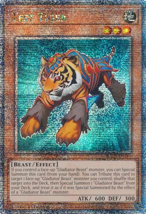 Test Tiger Quarter Century Secret Rare RA03-EN189 Yu-Gi-Oh card from Quarter Century Bonanza