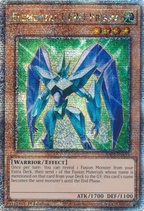 Elemental HERO Prisma Quarter Century Secret Rare RA03-EN193 Yu-Gi-Oh card from Quarter Century Bonanza