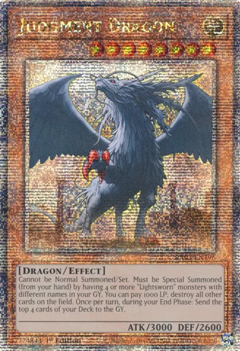 Judgment Dragon Quarter Century Secret Rare RA03-EN196 Yu-Gi-Oh card from Quarter Century Bonanza