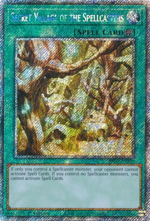Secret Village of the Spellcasters Platinum Secret Rare RA03-EN209 Yu-Gi-Oh card from Quarter Century Bonanza