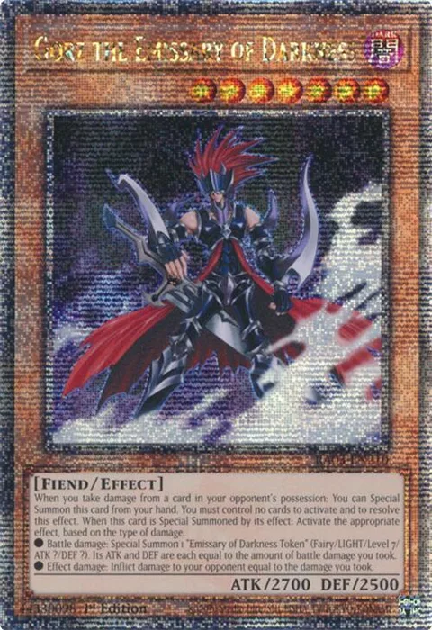 Gorz the Emissary of Darkness Quarter Century Secret Rare RA03-EN210 Yu-Gi-Oh card from Quarter Century Bonanza