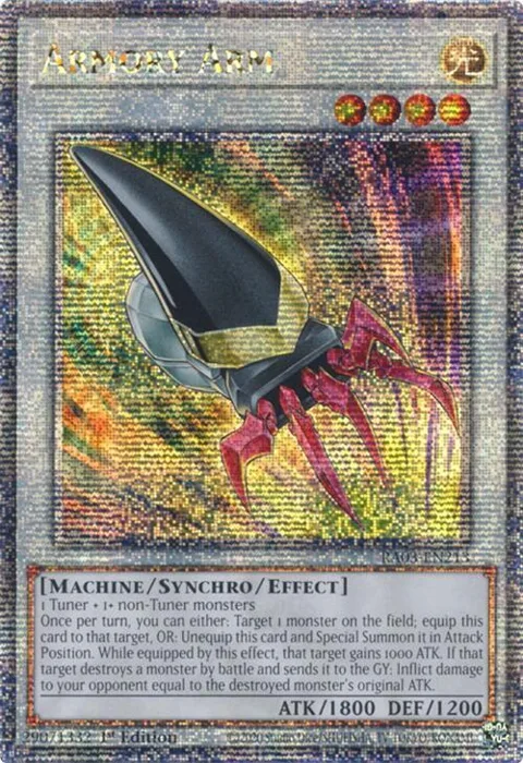 Armory Arm Quarter Century Secret Rare RA03-EN213 Yu-Gi-Oh card from Quarter Century Bonanza