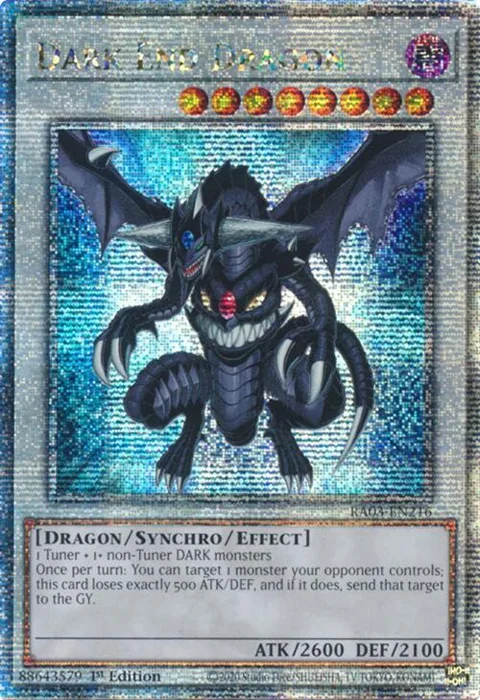 Dark End Dragon Quarter Century Secret Rare RA03-EN216 Yu-Gi-Oh card from Quarter Century Bonanza
