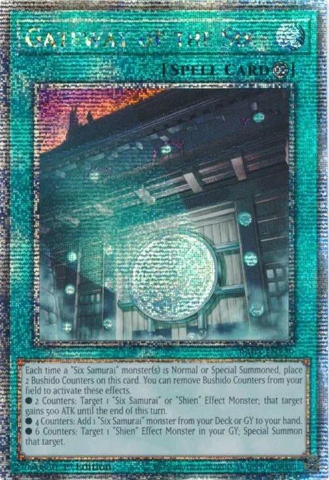 Gateway of the Six Quarter Century Secret Rare RA03-EN229 Yu-Gi-Oh card from Quarter Century Bonanza