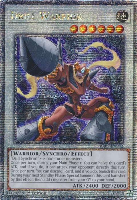 Drill Warrior Quarter Century Secret Rare RA03-EN232 Yu-Gi-Oh card from Quarter Century Bonanza