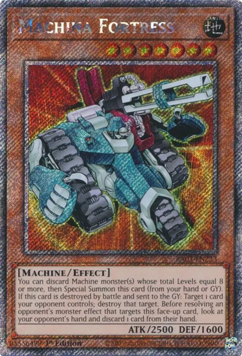 Machina Fortress Platinum Secret Rare RA03-EN233 Yu-Gi-Oh card from Quarter Century Bonanza