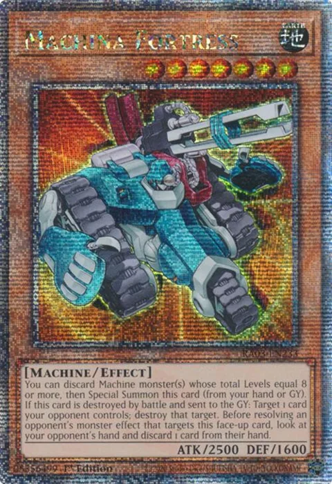 Machina Fortress Quarter Century Secret Rare RA03-EN233 Yu-Gi-Oh card from Quarter Century Bonanza