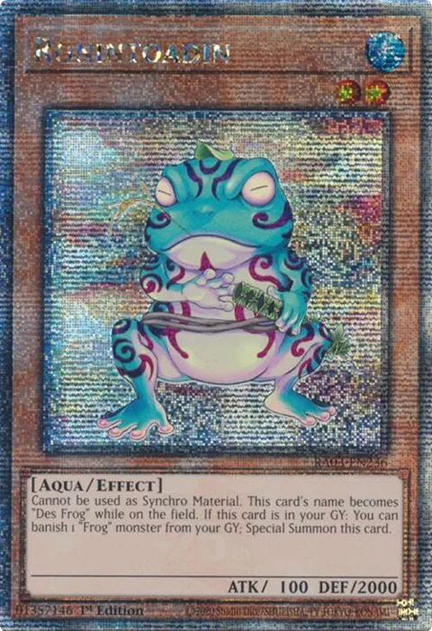 Ronintoadin Quarter Century Secret Rare RA03-EN236 Yu-Gi-Oh card from Quarter Century Bonanza
