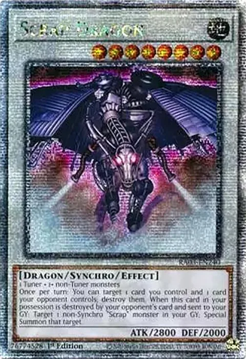 Scrap Dragon Quarter Century Secret Rare RA03-EN240 Yu-Gi-Oh card from Quarter Century Bonanza