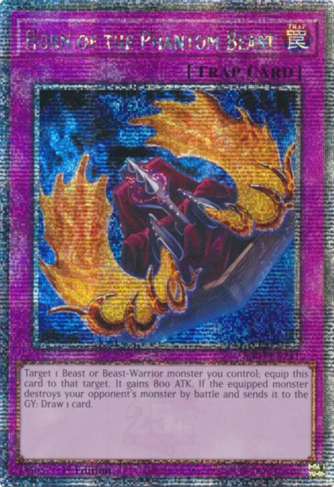 Horn of the Phantom Beast Quarter Century Secret Rare RA03-EN241 Yu-Gi-Oh card from Quarter Century Bonanza