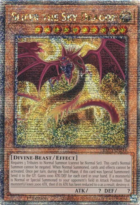 Slifer the Sky Dragon Quarter Century Secret Rare RA03-EN244 Yu-Gi-Oh card from Quarter Century Bonanza