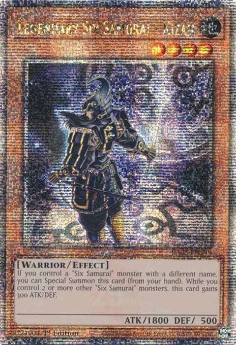 Legendary Six Samurai - Kizan Quarter Century Secret Rare RA03-EN249 Yu-Gi-Oh card from Quarter Century Bonanza