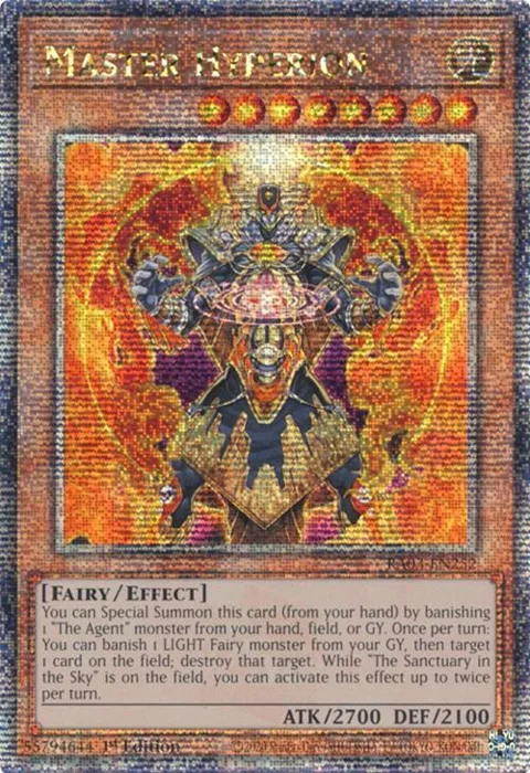 Master Hyperion Quarter Century Secret Rare RA03-EN252 Yu-Gi-Oh card from Quarter Century Bonanza