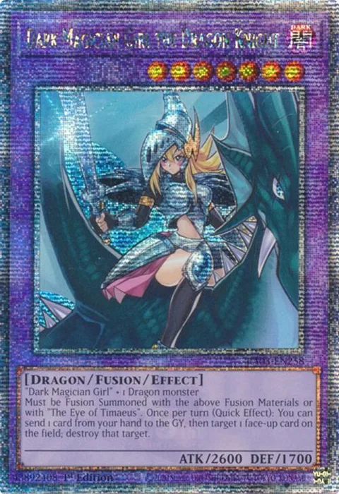 Dark Magician Girl the Dragon Knight Quarter Century Secret Rare RA03-EN258 Yu-Gi-Oh card from Quarter Century Bonanza