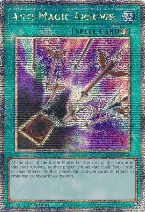 Anti-Magic Arrows Quarter Century Secret Rare RA03-EN264 Yu-Gi-Oh card from Quarter Century Bonanza