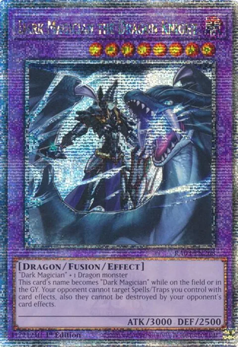 Dark Magician the Dragon Knight Quarter Century Secret Rare RA03-EN268 Yu-Gi-Oh card from Quarter Century Bonanza