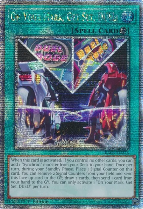 On Your Mark, Get Set, DUEL! Quarter Century Secret Rare RA03-EN276 Yu-Gi-Oh card from Quarter Century Bonanza