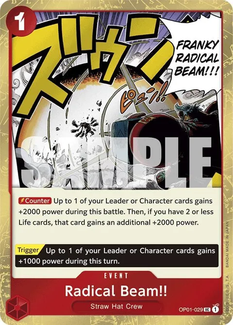 Radical Beam!! Jolly Roger Foil OP01-029 One Piece card from Premium Booster -The Best-