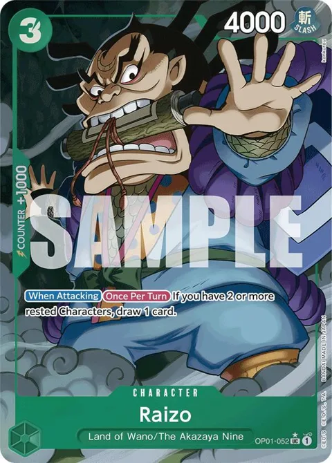 Raizo Full Art OP01-052 One Piece card from Premium Booster -The Best-