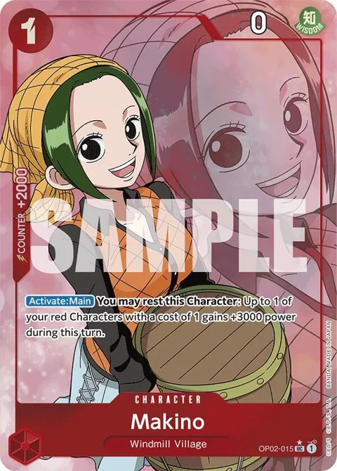 Makino Full Art OP02-015 One Piece card from Premium Booster -The Best-
