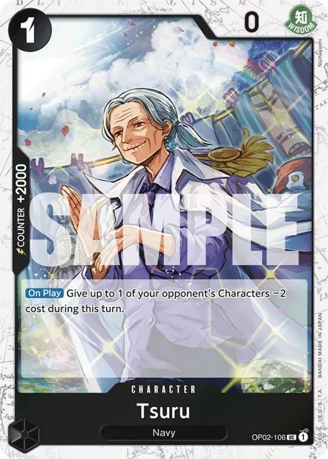 Tsuru Jolly Roger Foil OP02-106 One Piece card from Premium Booster -The Best-