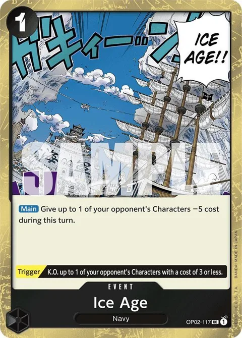 Ice Age Jolly Roger Foil OP02-117 One Piece card from Premium Booster -The Best-