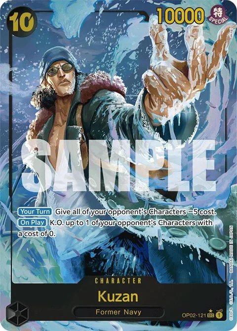 Kuzan Alt Art OP02-121 PRB01 One Piece card from Premium Booster -The Best-