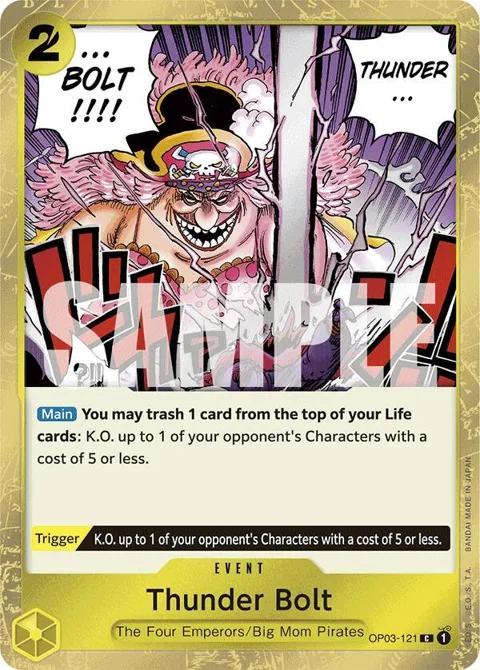 Thunder Bolt Jolly Roger Foil OP03-121 One Piece card from Premium Booster -The Best-