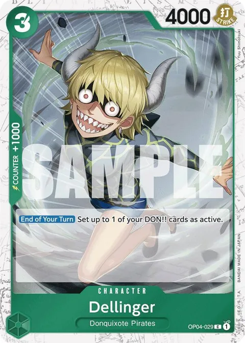 Dellinger Jolly Roger Foil OP04-029 One Piece card from Premium Booster -The Best-