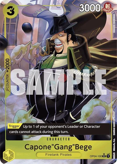 Capone"Gang"Bege Full Art OP04-100 One Piece card from Premium Booster -The Best-