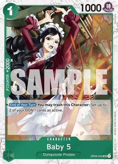 Baby 5 Jolly Roger Foil OP04-032 One Piece card from Premium Booster -The Best-
