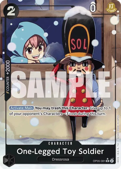 One-Legged Toy Soldier Alt Art OP05-081 One Piece card from Premium Booster -The Best-