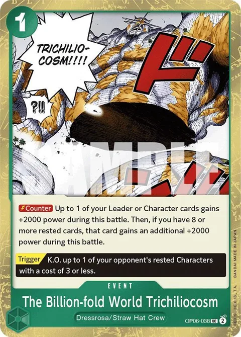 The Billion-fold World Trichiliocosm Jolly Roger Foil OP06-038 One Piece card from Premium Booster -The Best-