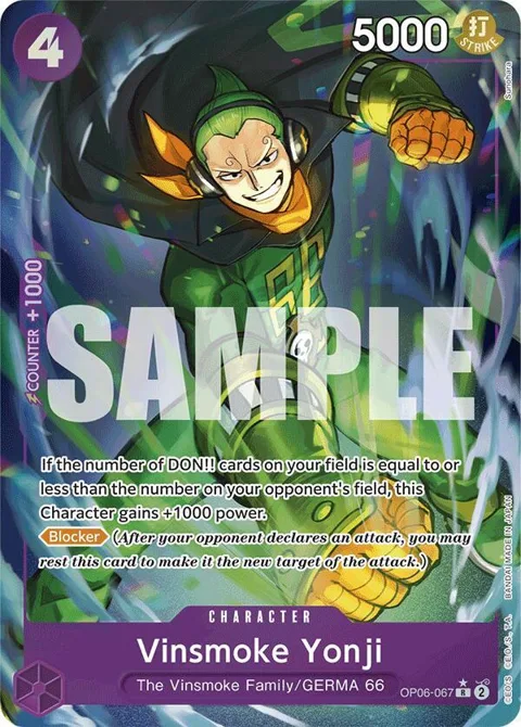 Vinsmoke Yonji Full Art OP06-067 One Piece card from Premium Booster -The Best-