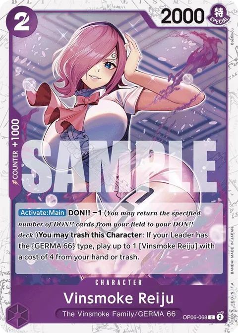 Vinsmoke Reiju Jolly Roger Foil OP06-068 One Piece card from Premium Booster -The Best-