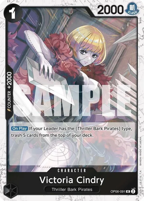 Victoria Cindry Jolly Roger Foil OP06-091 One Piece card from Premium Booster -The Best-